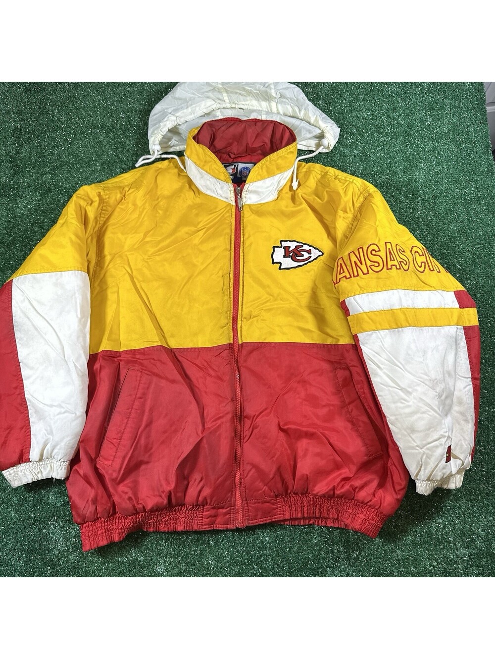 Kansas City Chiefs Vintage Starter Jacket Size 2XL 1990s NFL Retro Full Zip